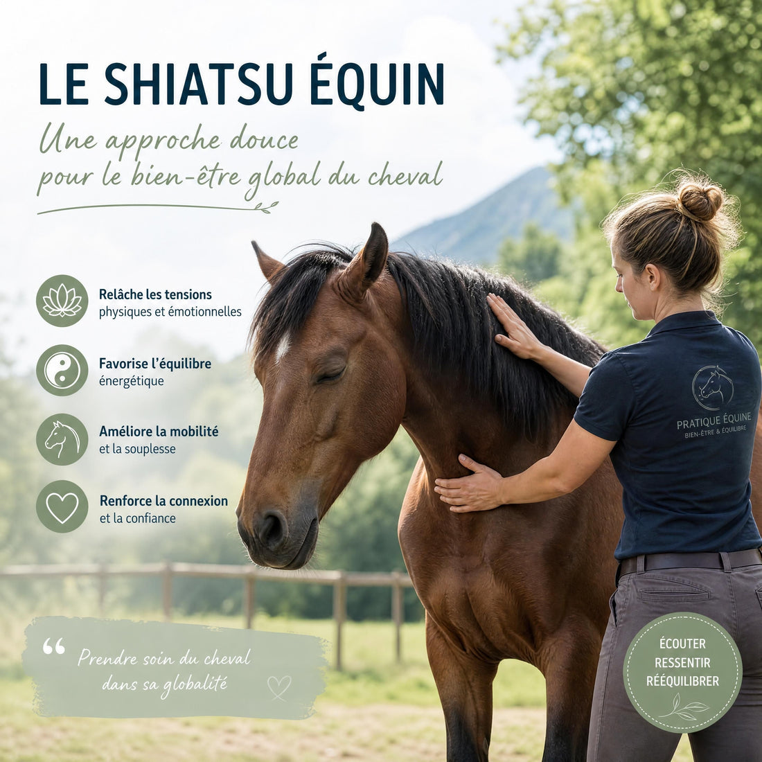 Shiatsu cheval : bienfaits, massage équin et soins naturels pour chiens et chats
